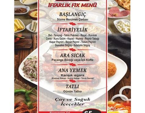 Gazi Yemek Listesi Iftar