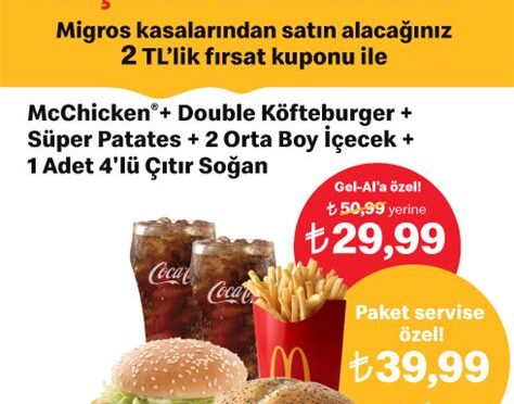 Mcdonalds Fakir Yemek Menüsü