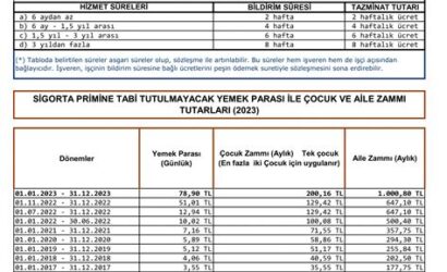 2023 yemek ücreti sgk primine tabi midir
