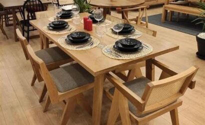 ahşap yemek masası 6 kişilik